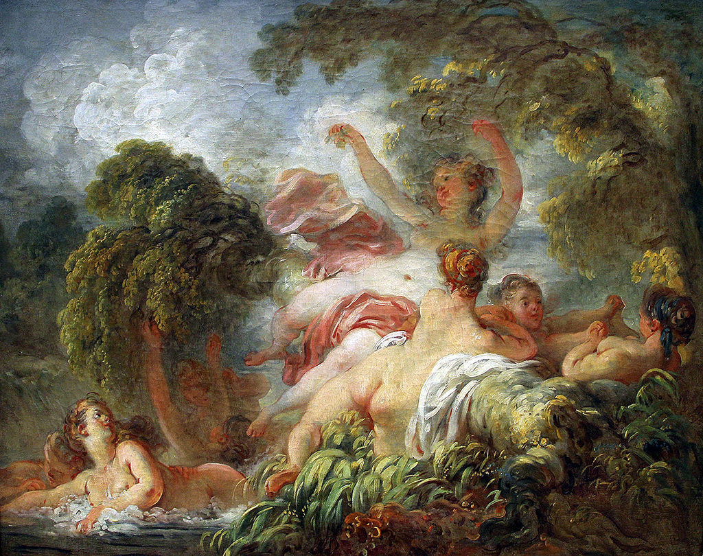 The Bathers in Detail Jean-Honore Fragonard